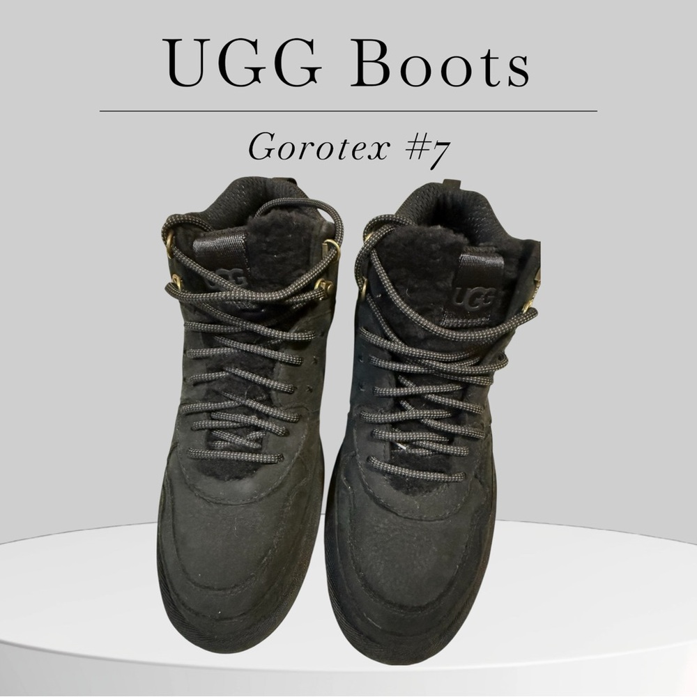 UGG Charcoal Lace-Up Boots